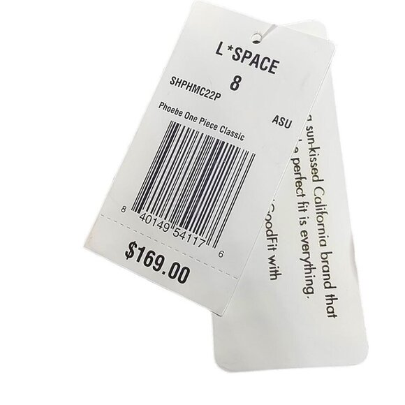 L*Space Womens‎ 8 Shine On Shimmer Phoebe All Swirled Up One Piece Swimsuit NWT - Picture 7 of 9